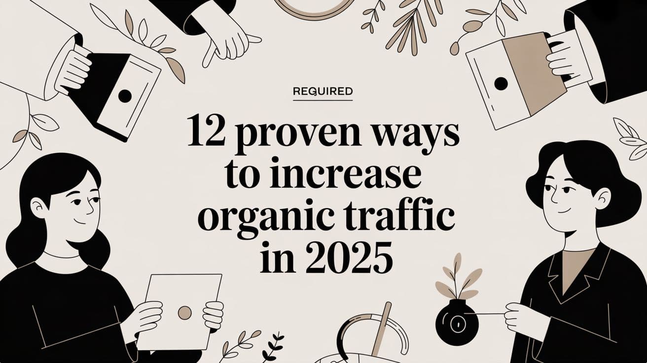 Featured image for: 12 Proven Ways to Increase Organic Traffic in 2025