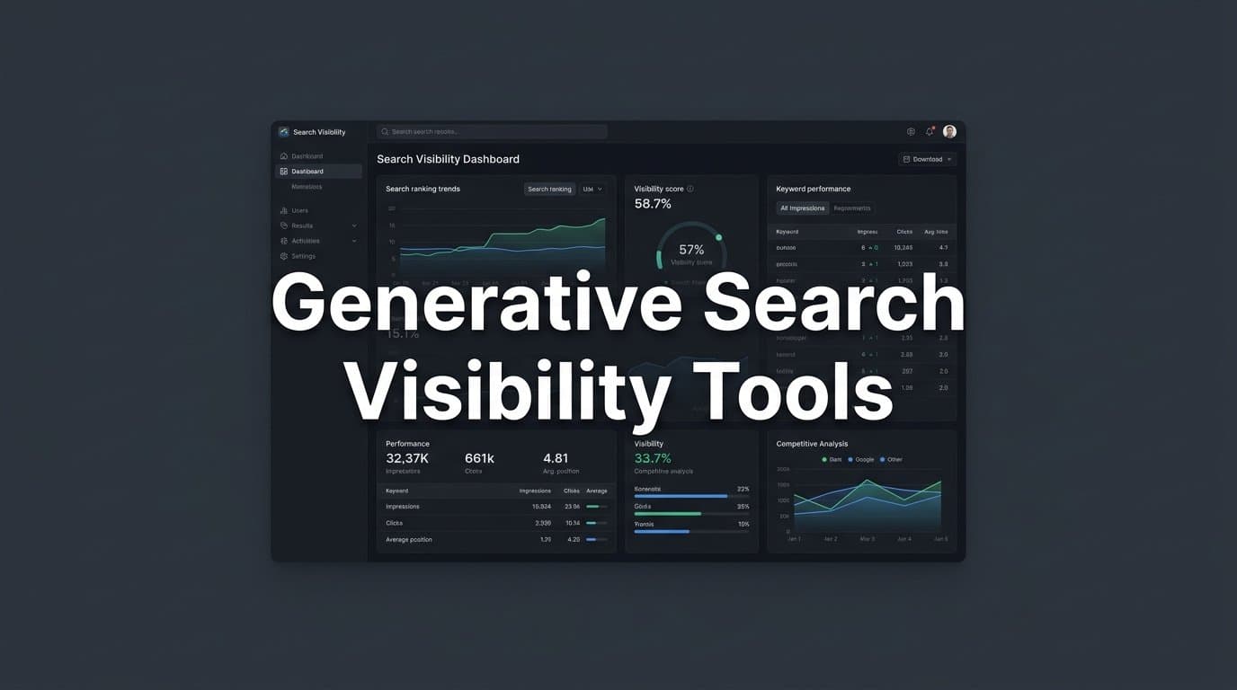 Featured image for: 6 Best Generative Search Visibility Tools in 2026